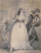 Thomas Rowlandson, Mrs.Siddons,Old Kemble,and Henderson,Rehearsing in the Green Room